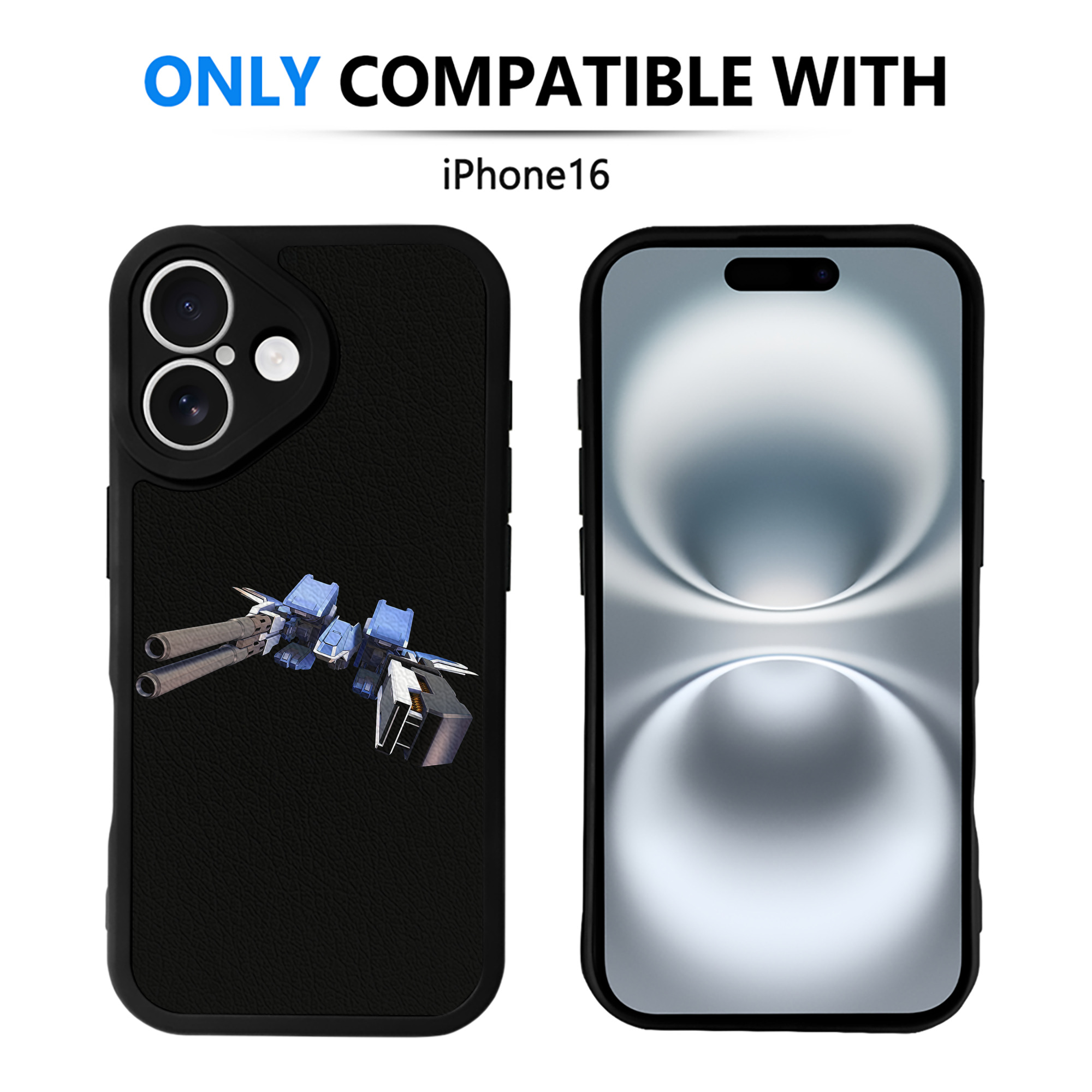 （画像用） 機動戦士ガンダム Mobile Suit Gundam 【iPhone 16シリーズ対応】シリコンスマホケース（レザー調） 材質：シリコン